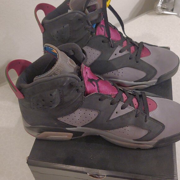 Size 12 - Jordan 6 Bordeaux With RARE Vintage Hat, A Must Have - Picture 5 of 12
